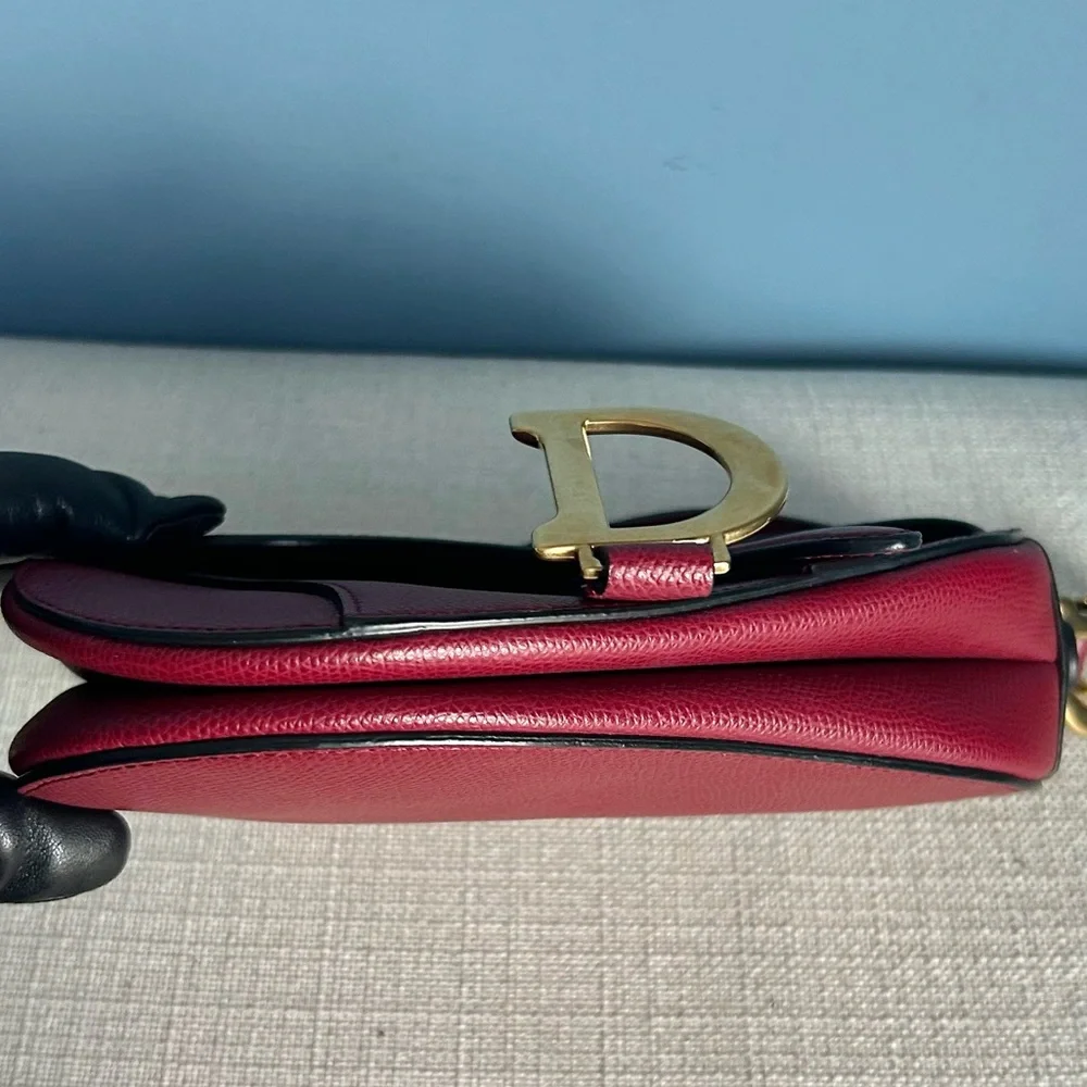 Dior Mini Red Saddle Bag - Picture 8 of 16